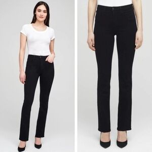 L’Agence Oriana Black High Rise Straight Stretch Jeans Size 27